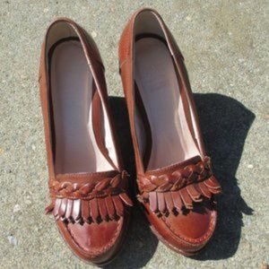 Frye Naiya Kiltie Moc Pumps 3 1/2 heel shoes sz 7